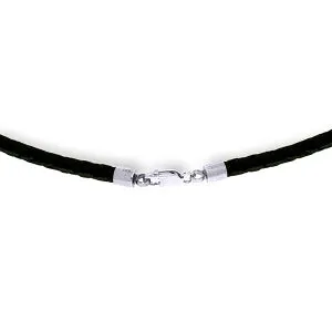 0.5 Carat 14K Solid White Gold Leather Key Necklace Peridot