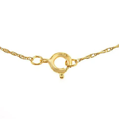 0.5 Carat 14K Solid Yellow Gold Key Charm Necklace Peridot