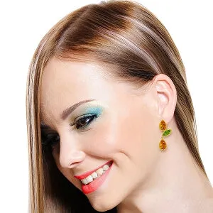13.6 Carat 14K Solid Yellow Gold Chandelier Earrings Citrine Peridot