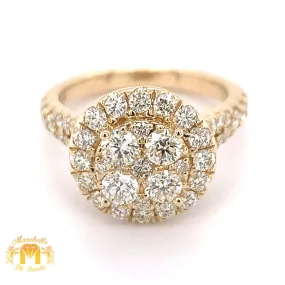 14k Gold Ladies' Round Ring with Jumbo Diamond(split shank)
