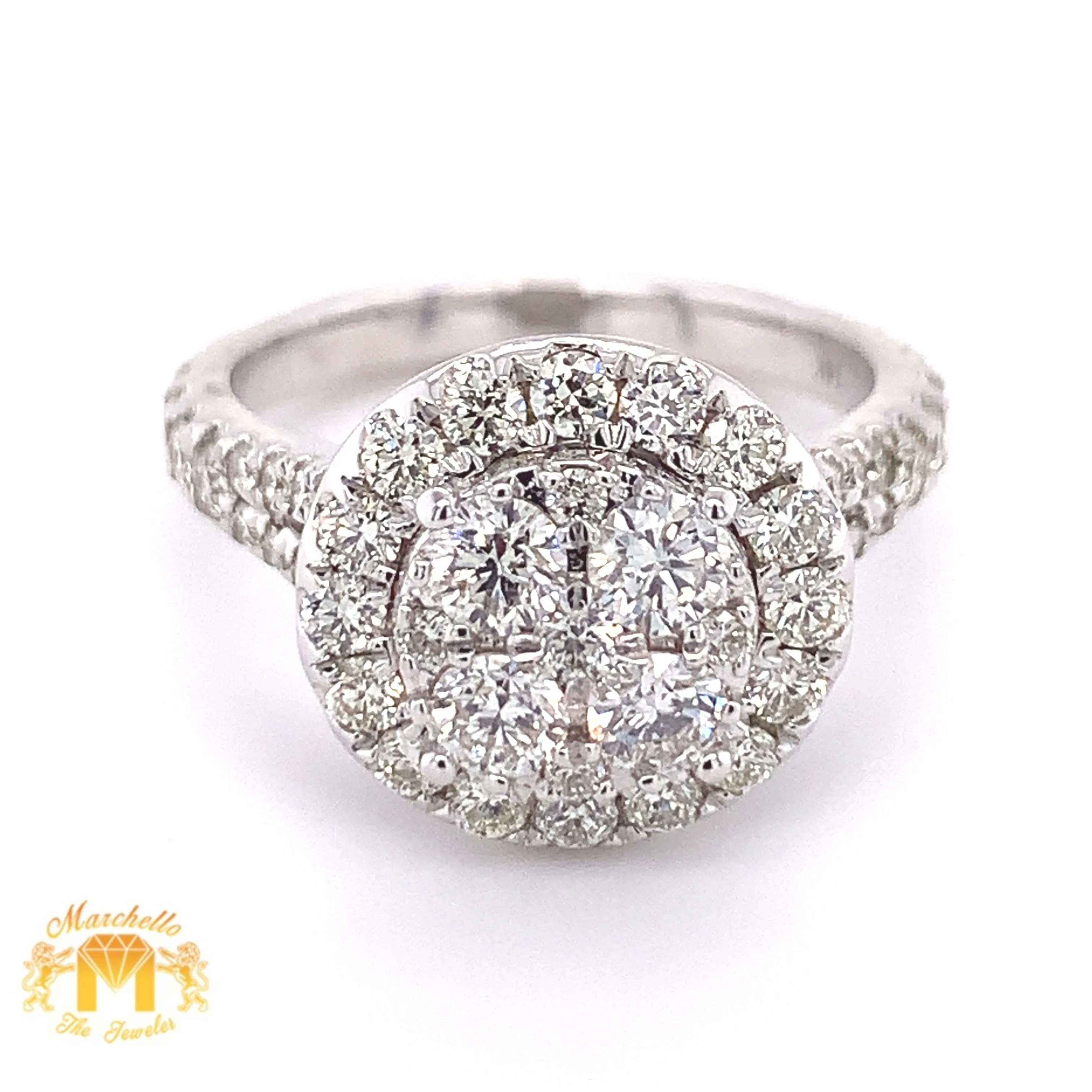 14k Gold Ladies' Round Ring with Jumbo Diamond(split shank)