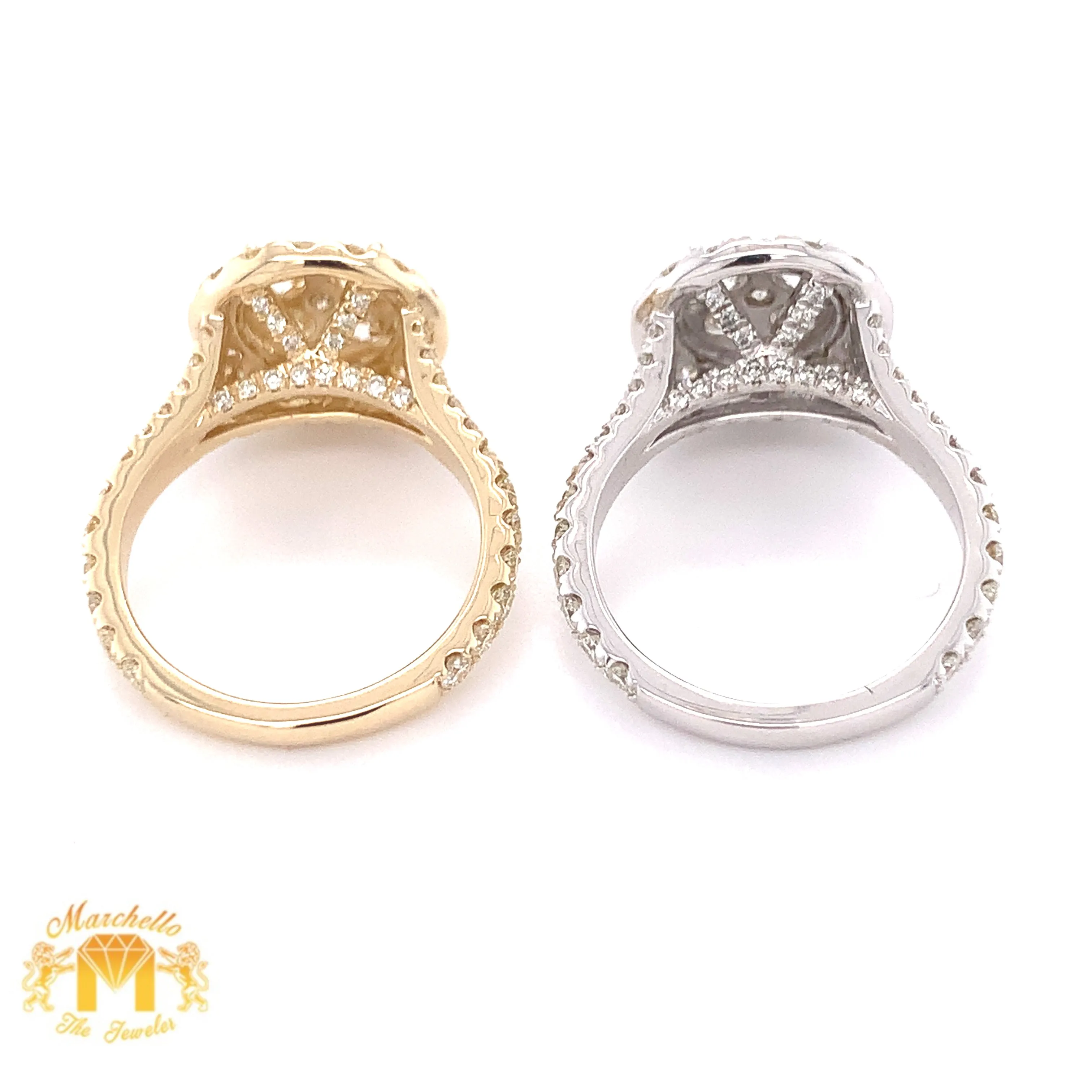 14k Gold Ladies' Round Ring with Jumbo Diamond(split shank)