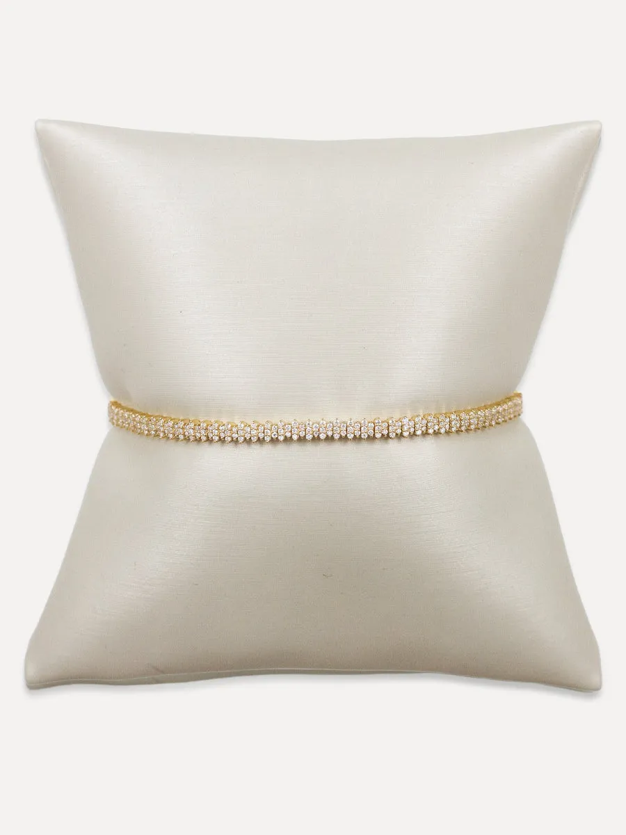 14K Pavé Diamond Marquise Tennis Bracelet