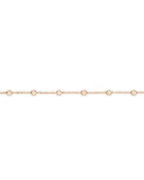 14k Rose Gold Diamond Connector Bracelet