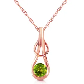 14K Solid Rose Gold Peridot Necklace Jewelry Series Royal