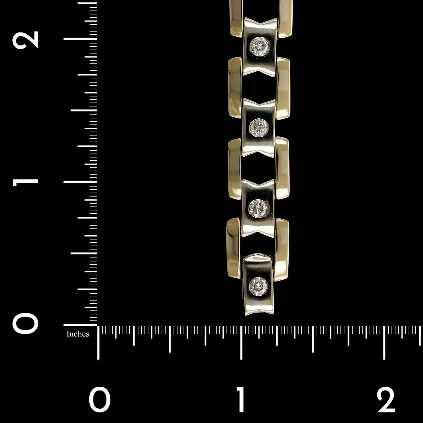 14K Two-tone Gold Estate Diamond Bracelet