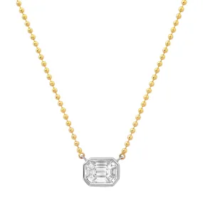 14K YG Illusion Diamond Necklace