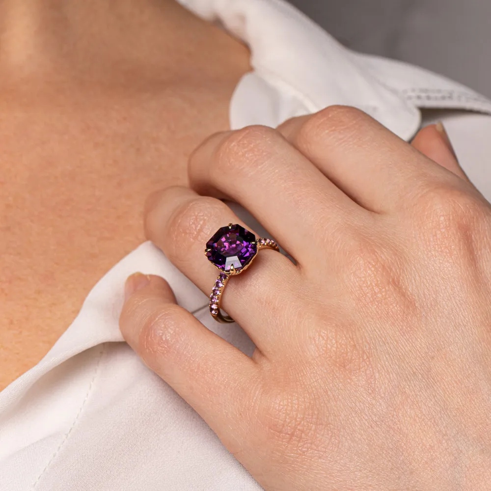 18ct Yellow Gold 3.95ct Amethyst Ring