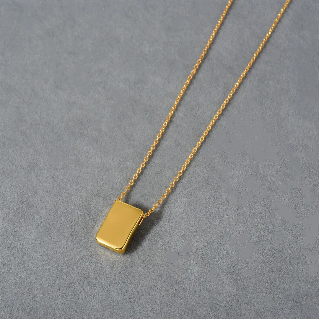 18K Gold Red Heart-shaped Necklace