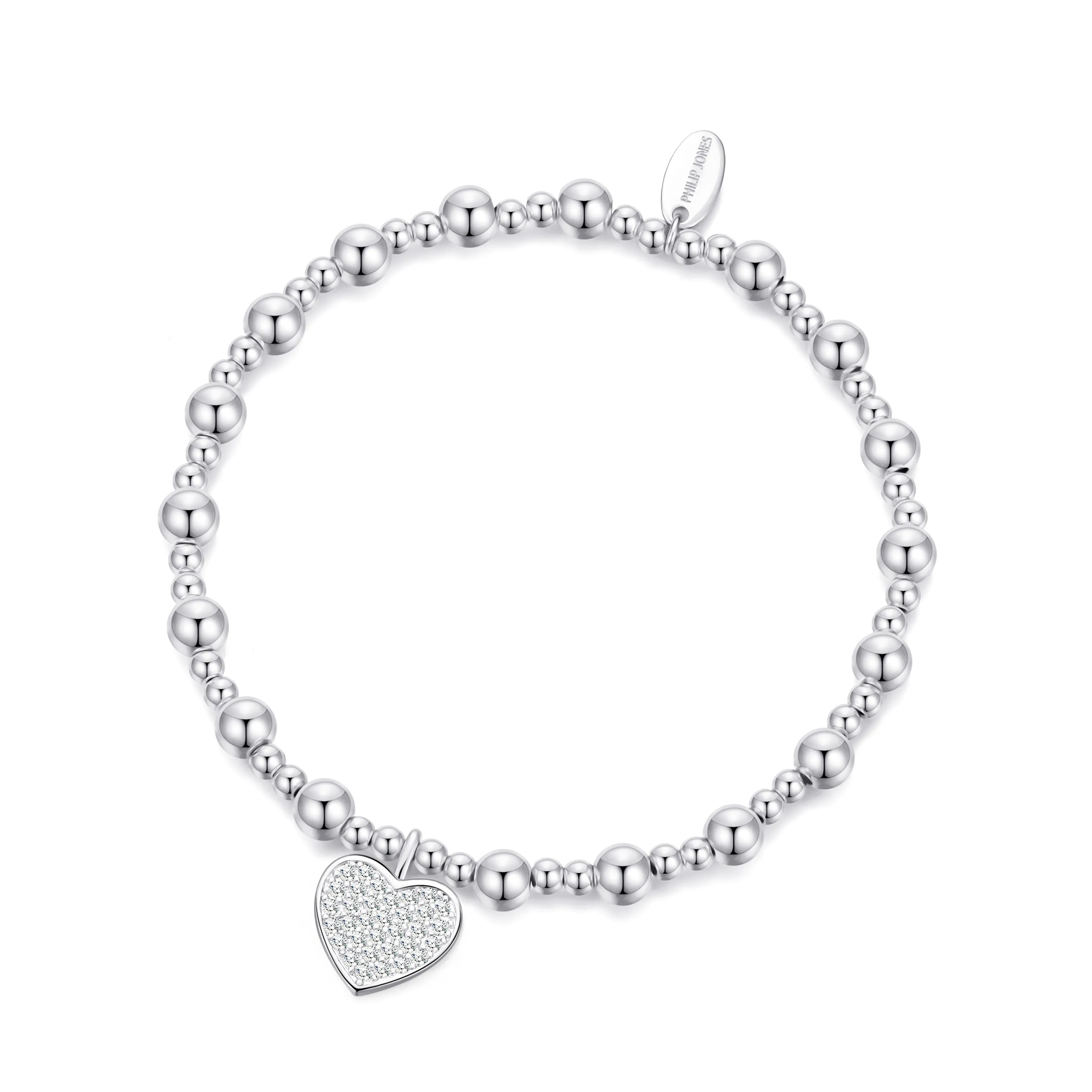 18th Birthday Heart Charm Stretch Bracelet with Quote Gift Box