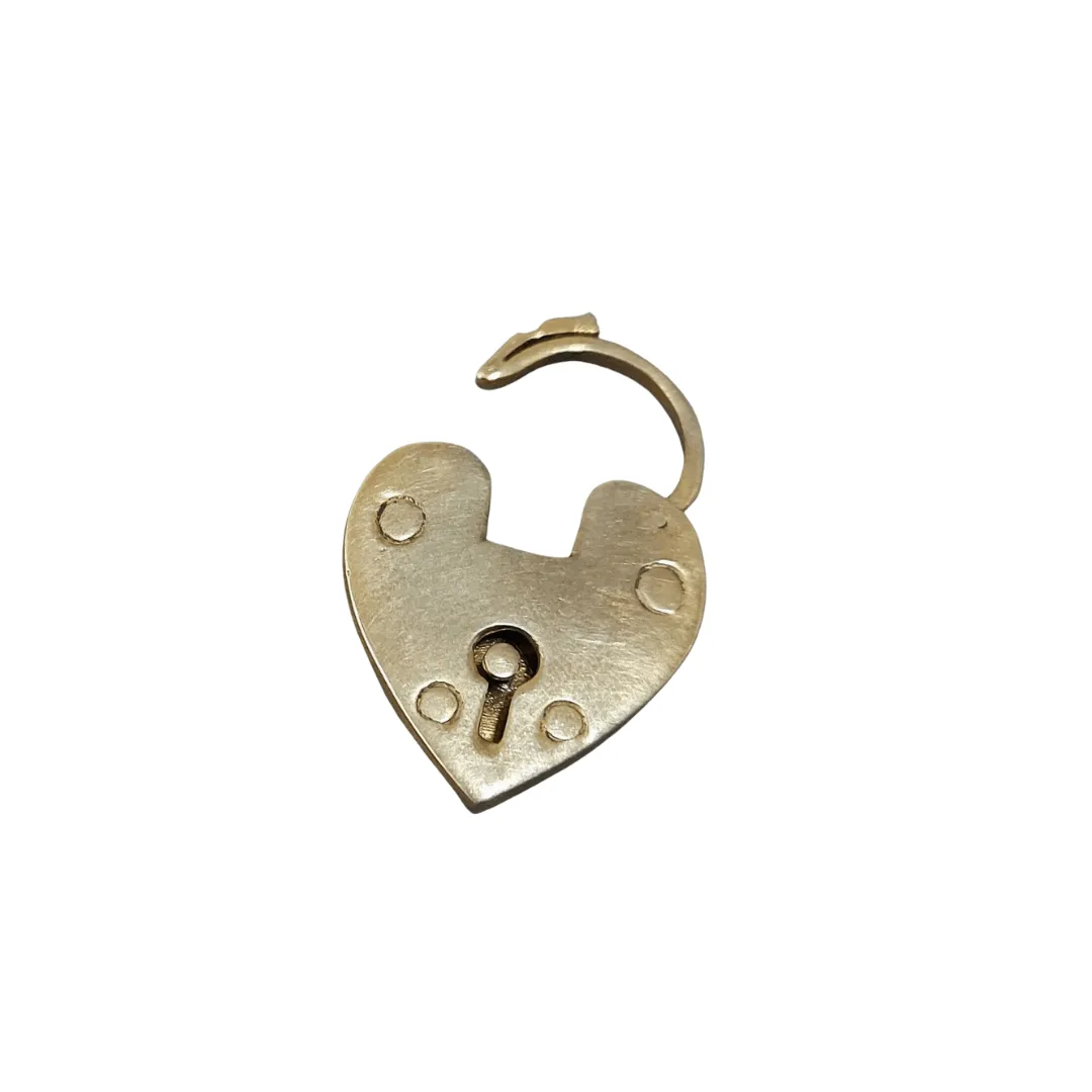 25 mm Gold Filled Heart Padlock Clasp