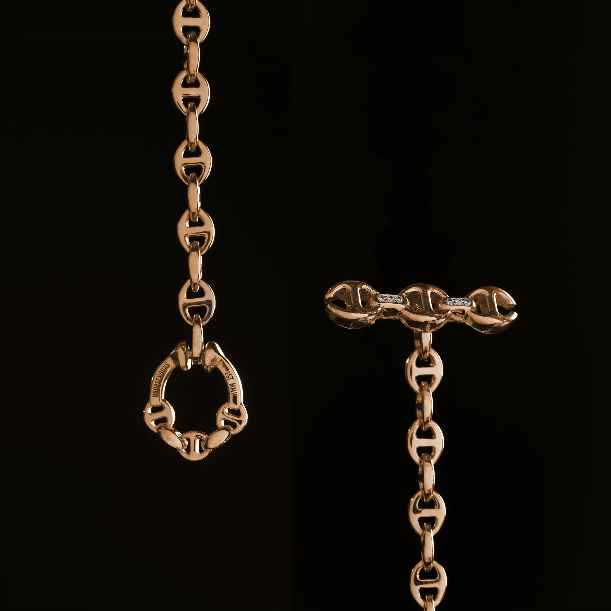 3MM FIVE LINK PAVE BRACELET