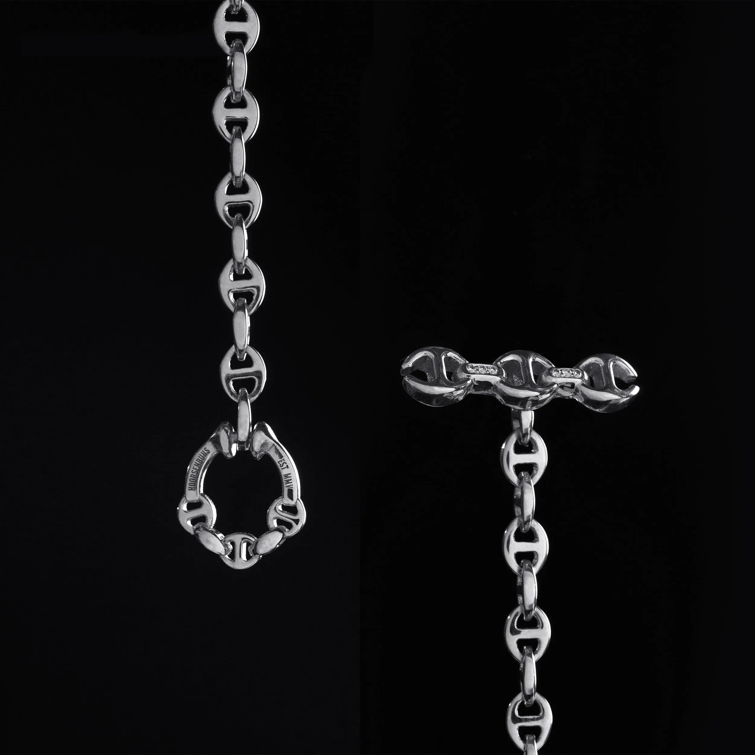 3MM FIVE LINK PAVE BRACELET
