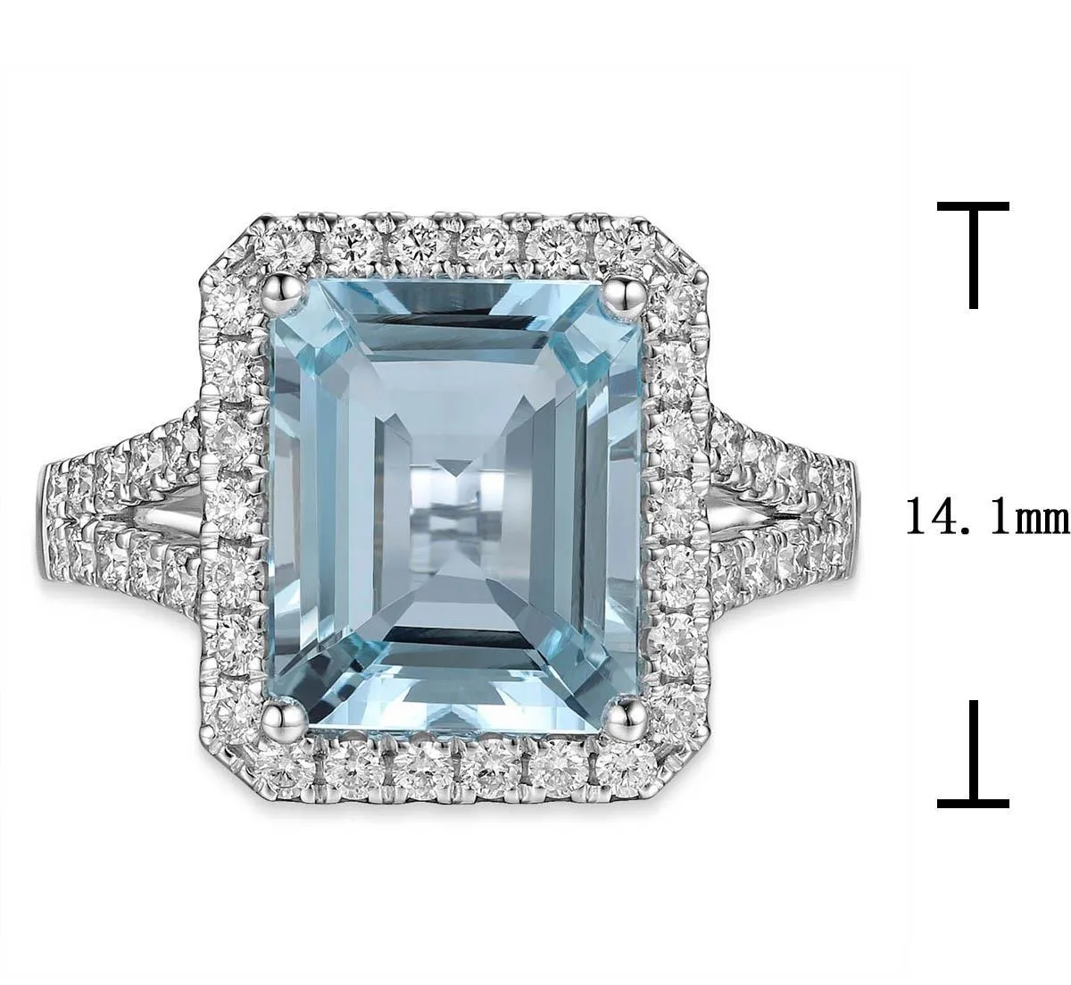 4.62carat Aquamarine & Diamond Cocktail Ring