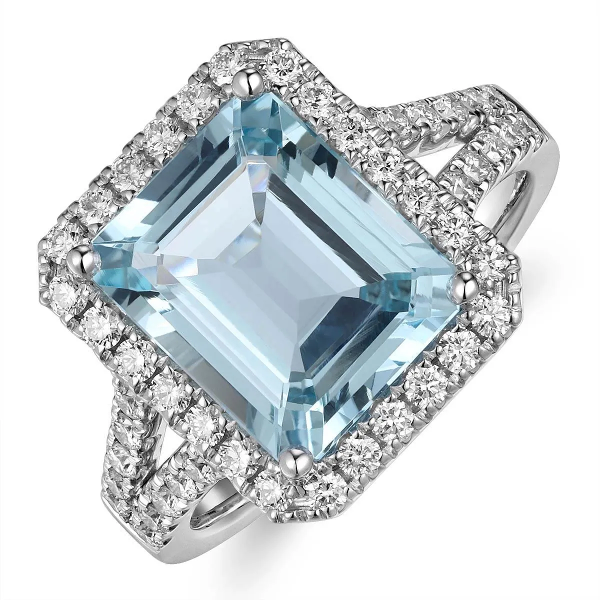 4.62carat Aquamarine & Diamond Cocktail Ring