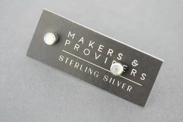 4mm silver stud - moonstone