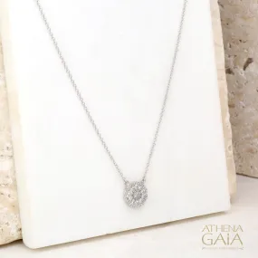 50 Stone Rose Necklace WHITE Gold (In-Stock)