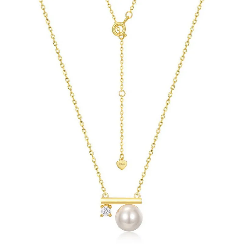 8mm Pearl Pendant Necklace