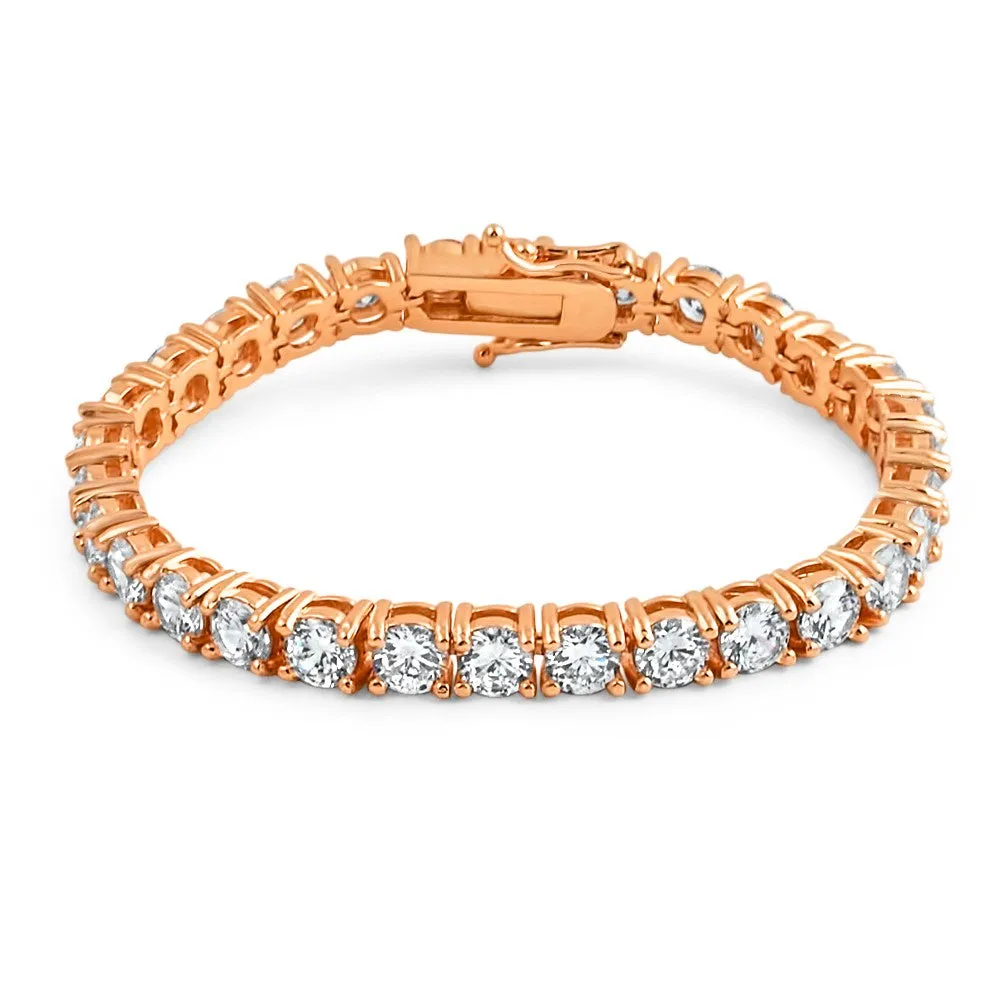 .925 Silver 6MM CZ 1 Row Bling Tennis Bracelet