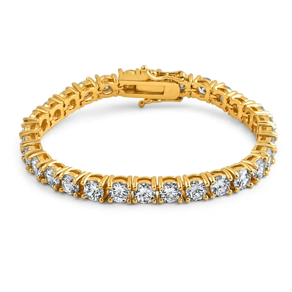 .925 Silver 6MM CZ 1 Row Bling Tennis Bracelet