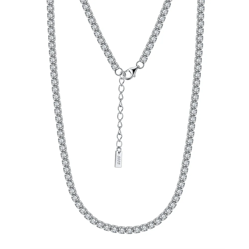 925 Sterling Silver Tennis Necklace For Women | Diamant Necklace