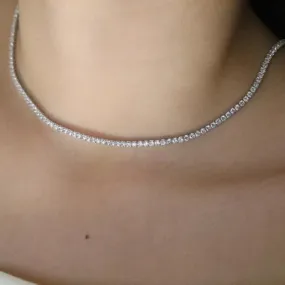 925 Sterling Silver Tennis Necklace For Women | Diamant Necklace