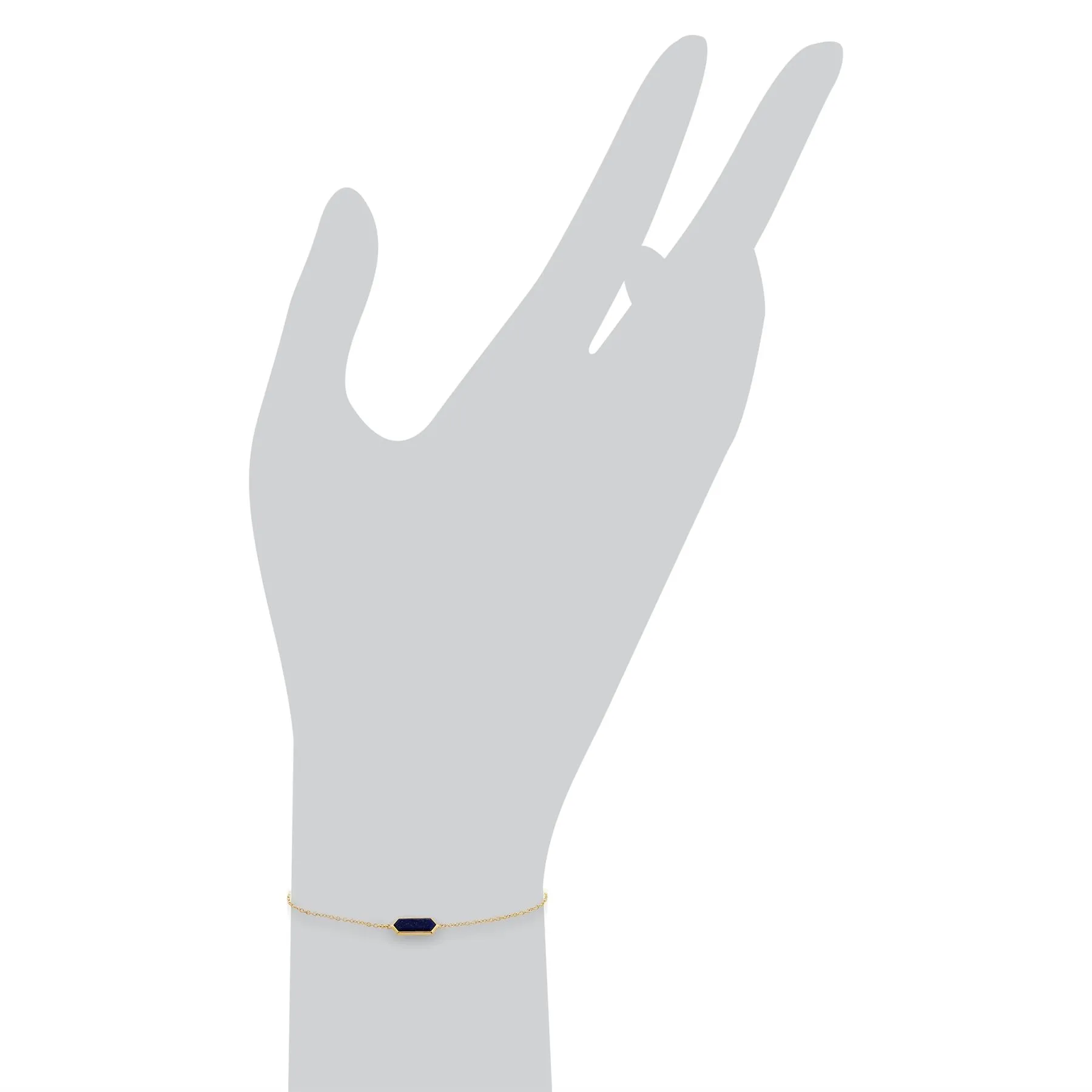 925er Sterlingsilber Lapislazuli 7zoll Armband