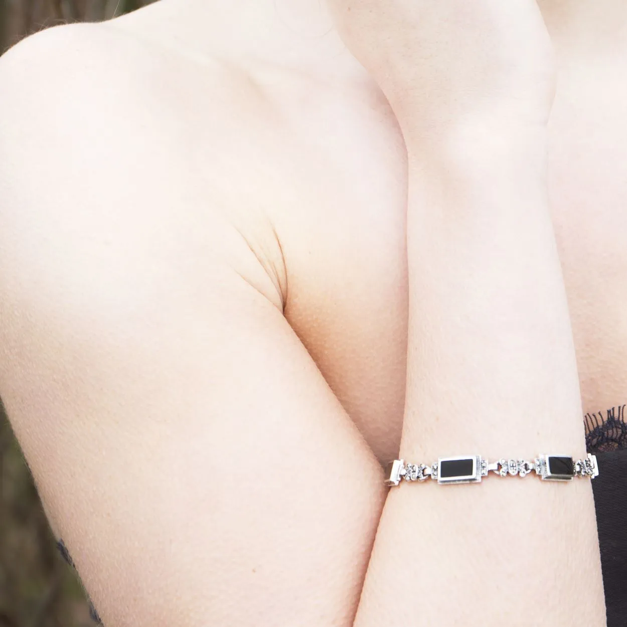 925er Sterlingsilber Markasit 8zoll Armband