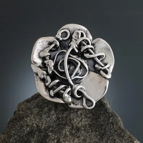 Abstract Vine Flower Ring
