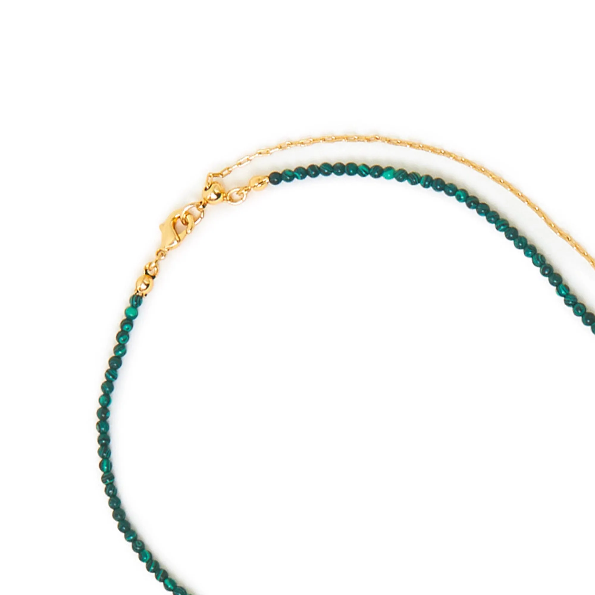 Accessorize London Women's Z Real Gold Plated Green Pearl Station Necklace