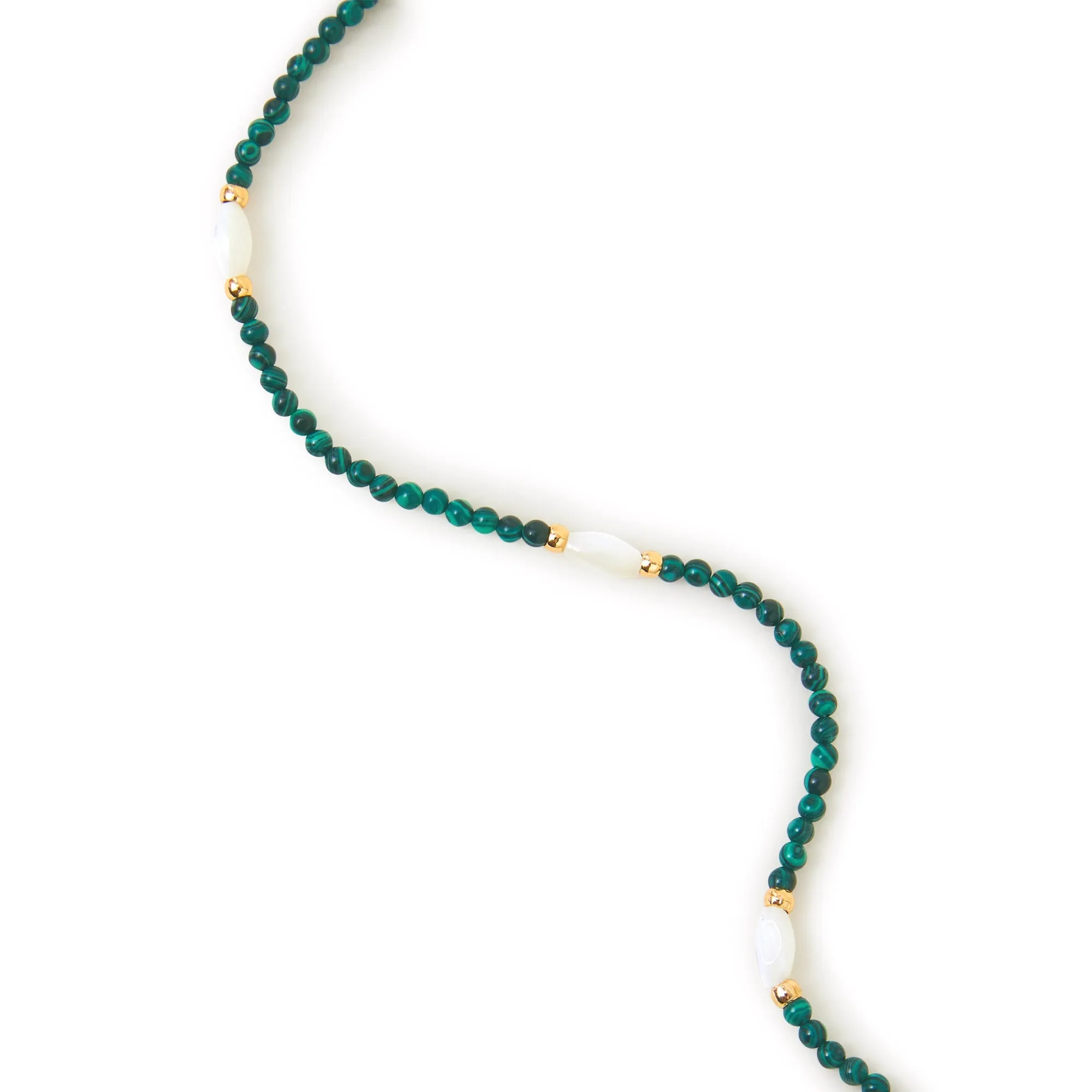 Accessorize London Women's Z Real Gold Plated Green Pearl Station Necklace