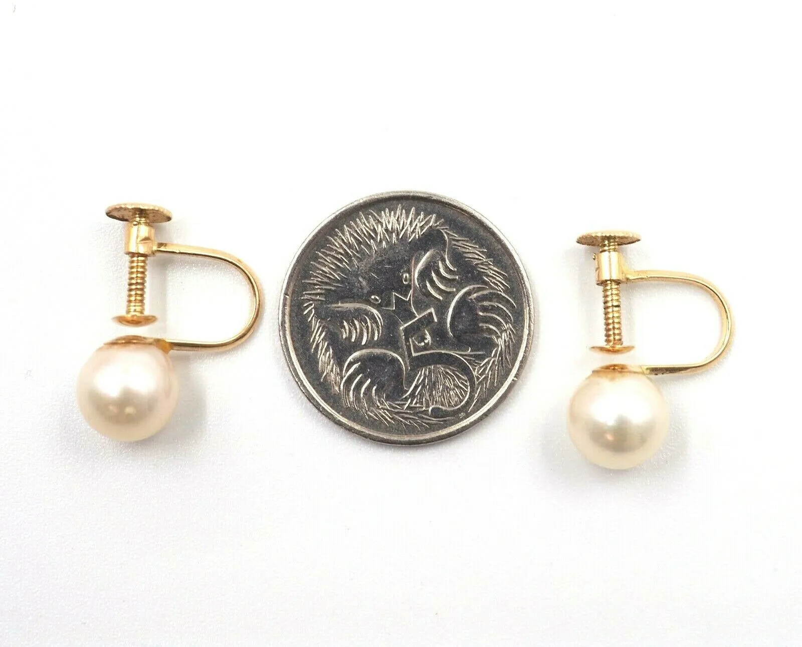 Akoya Pearl 14ct Yellow Gold Screw-Back Earrings
