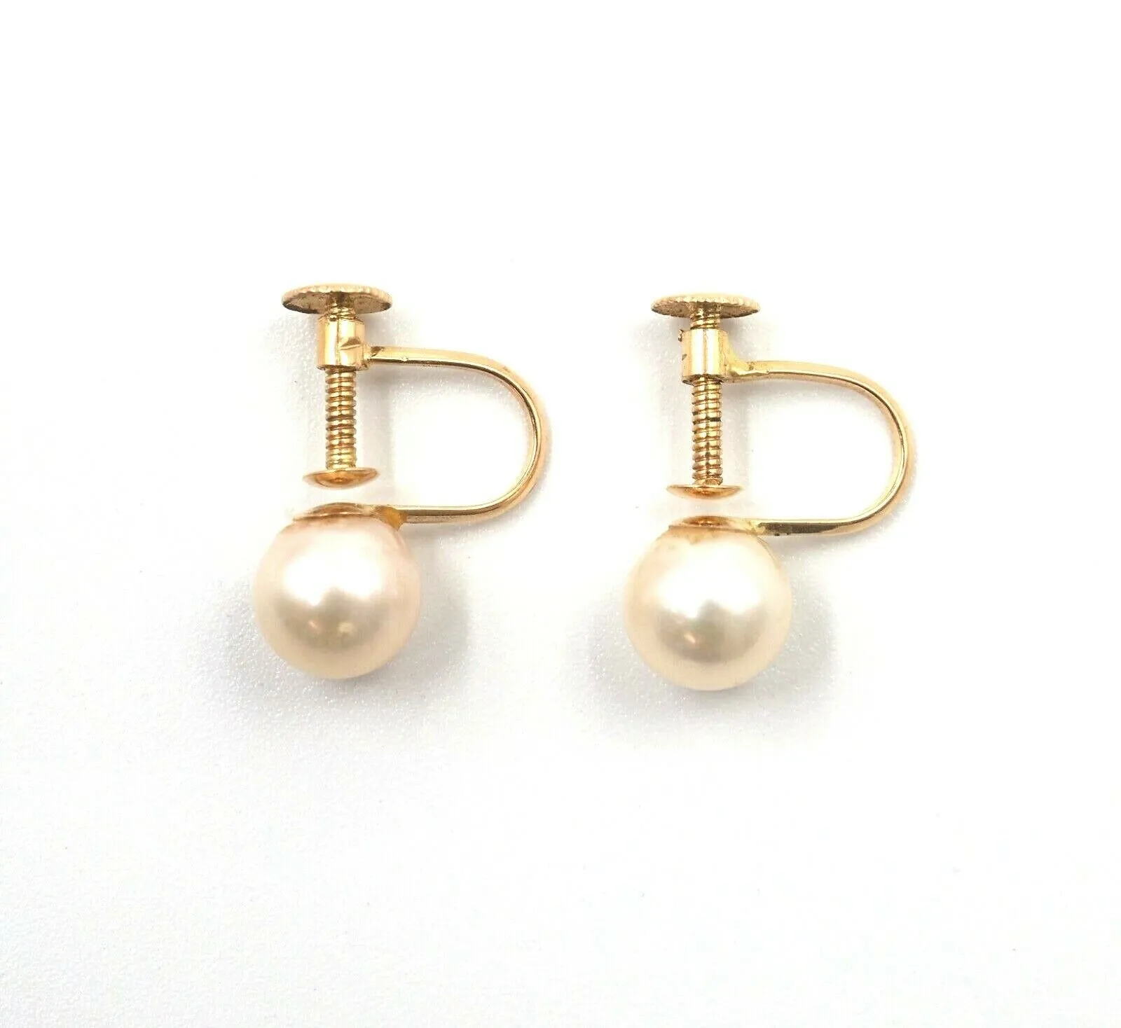 Akoya Pearl 14ct Yellow Gold Screw-Back Earrings