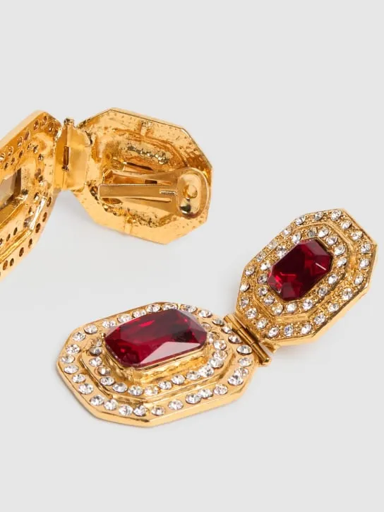 Alessandra Rich   Crystal drop earrings 