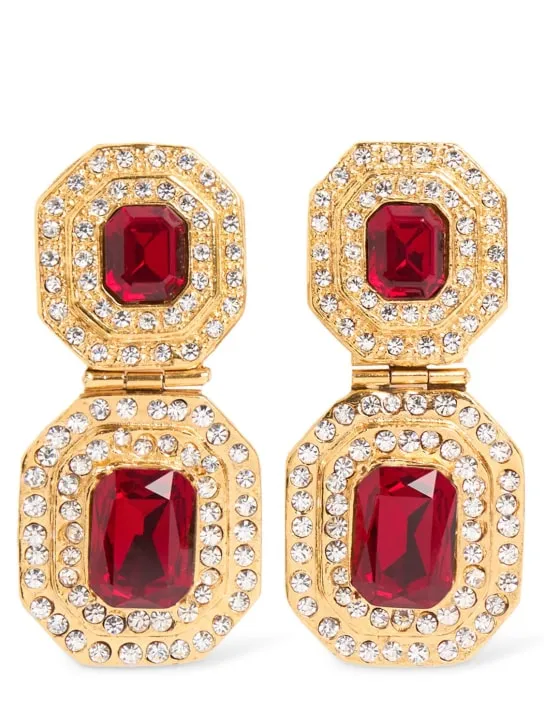Alessandra Rich   Crystal drop earrings 