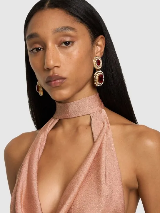 Alessandra Rich   Crystal drop earrings 