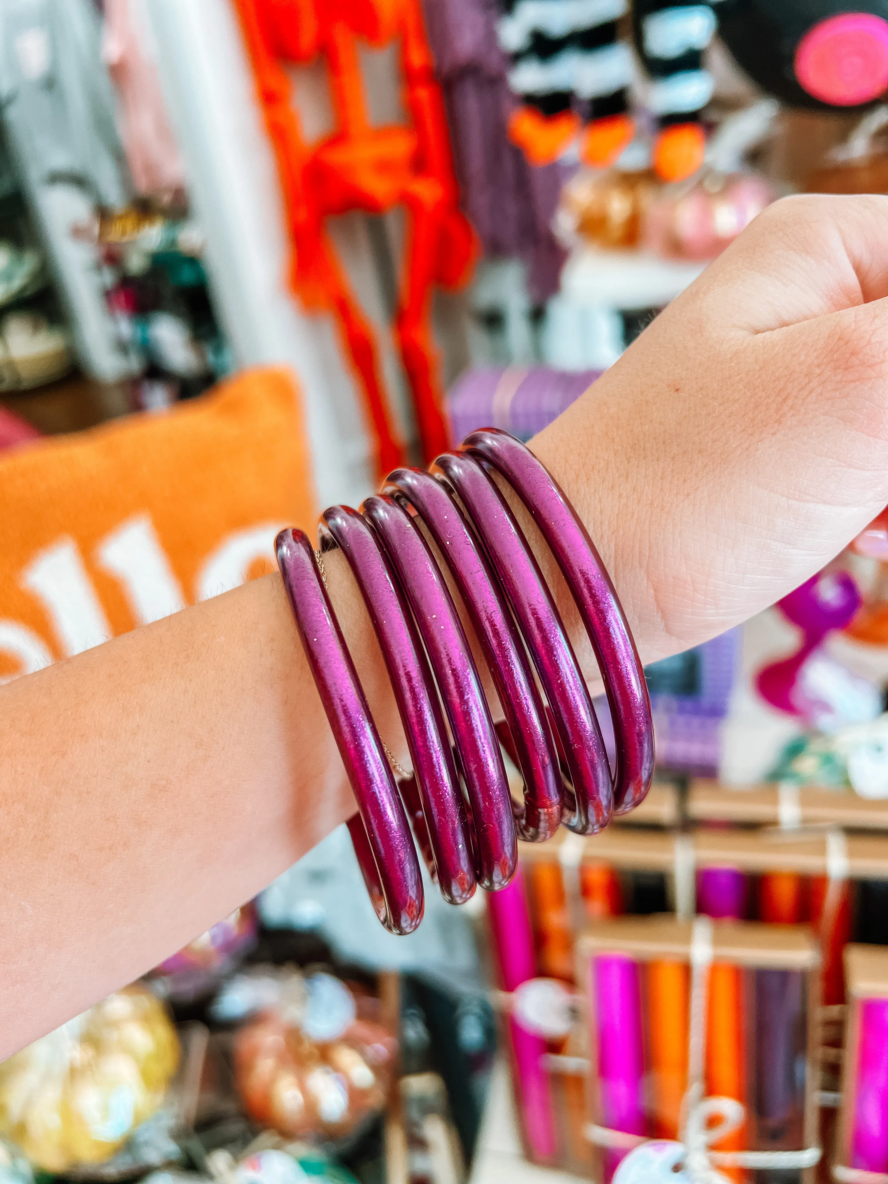 All Weather Bangle Set of 6 - Amethyst