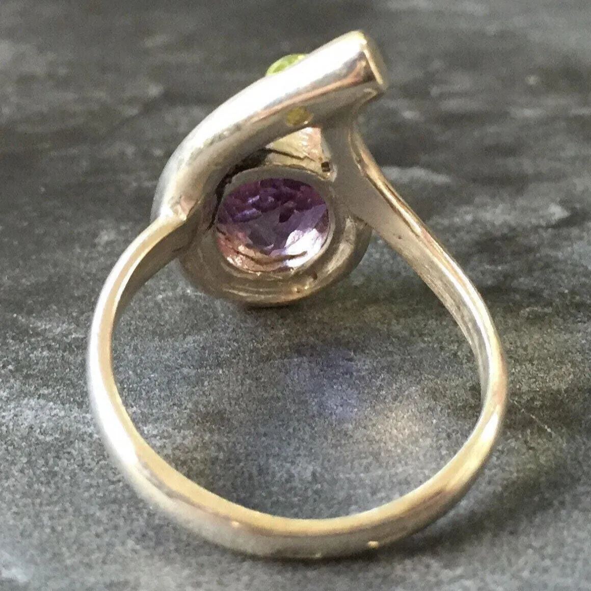 Amethyst Statement Ring - Purple Gemstone Ring - Teardrop Ring