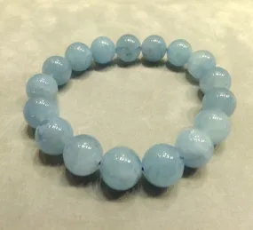 Aquamarine Beaded Stretch Bracelet