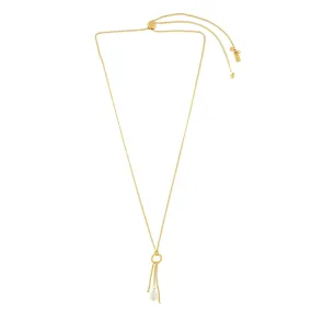 Audrey Simple Glow Pearl Necklace Gold Plating