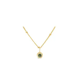 August Birthstone Necklace - Gold