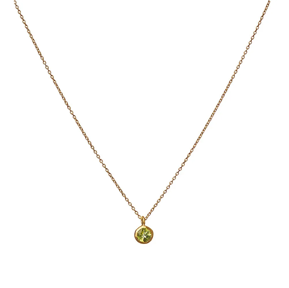 August Birthstone Necklace