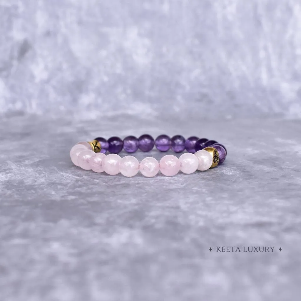 Aura Glow - Rose Quartz & Amethyst Bracelet