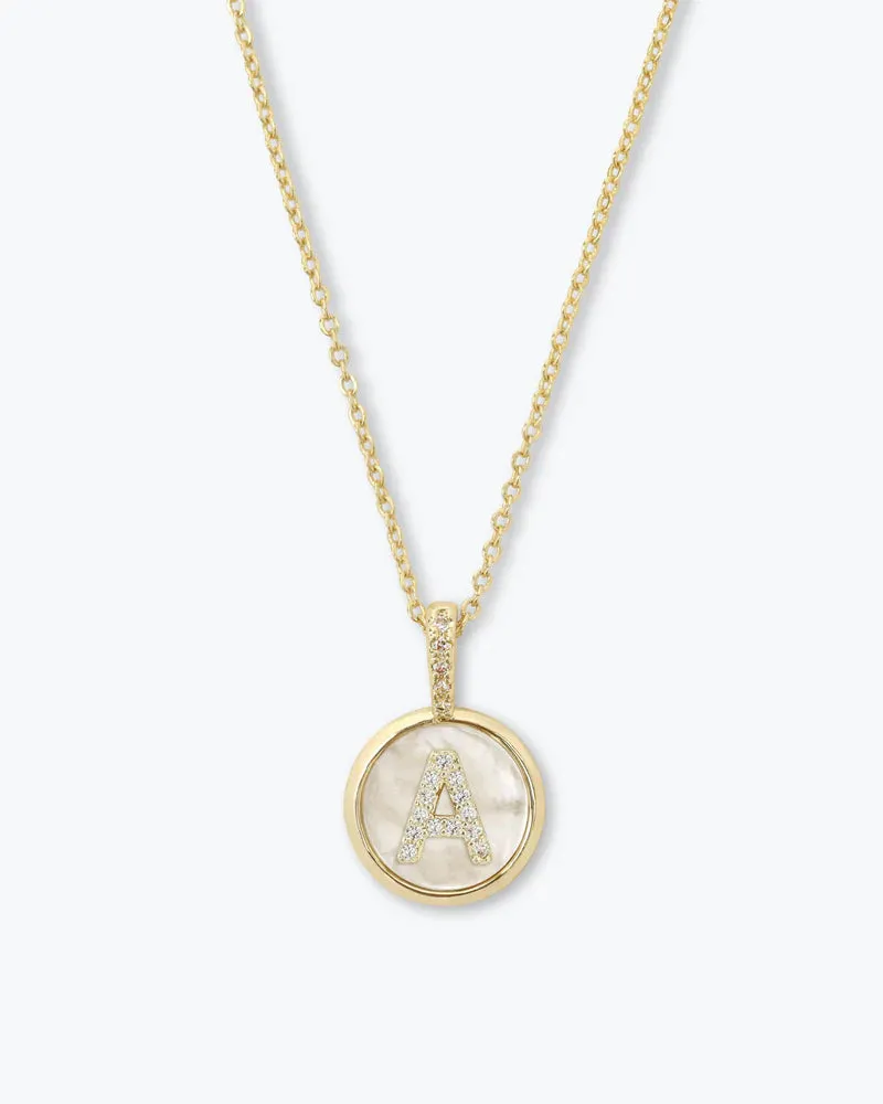 Baby Love Letter Medallion Necklace