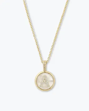 Baby Love Letter Medallion Necklace