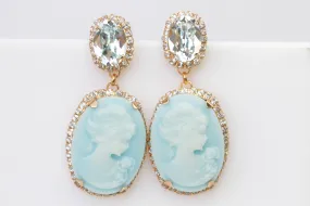 BIG CAMEO EARRINGS