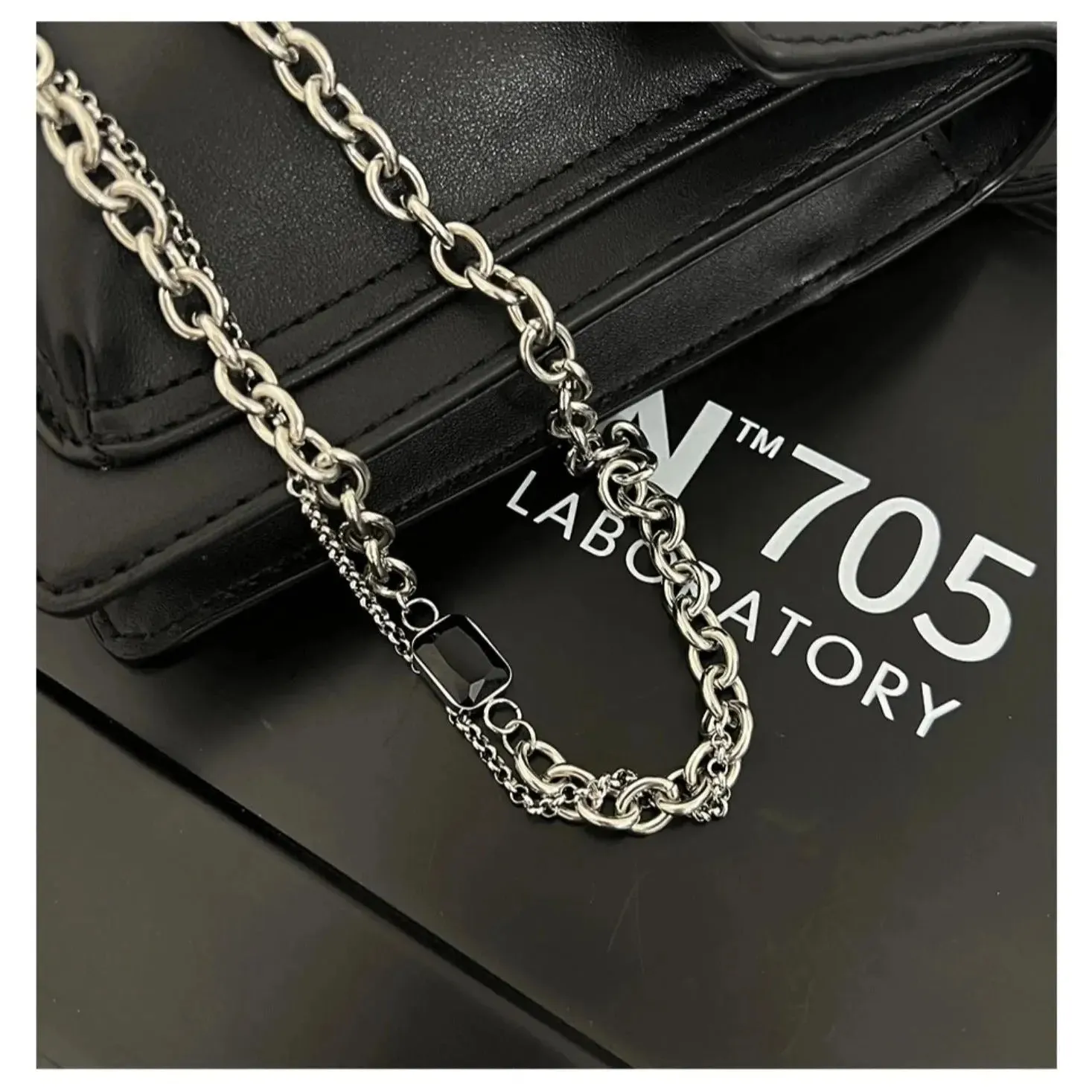 Black Gem Double Necklace