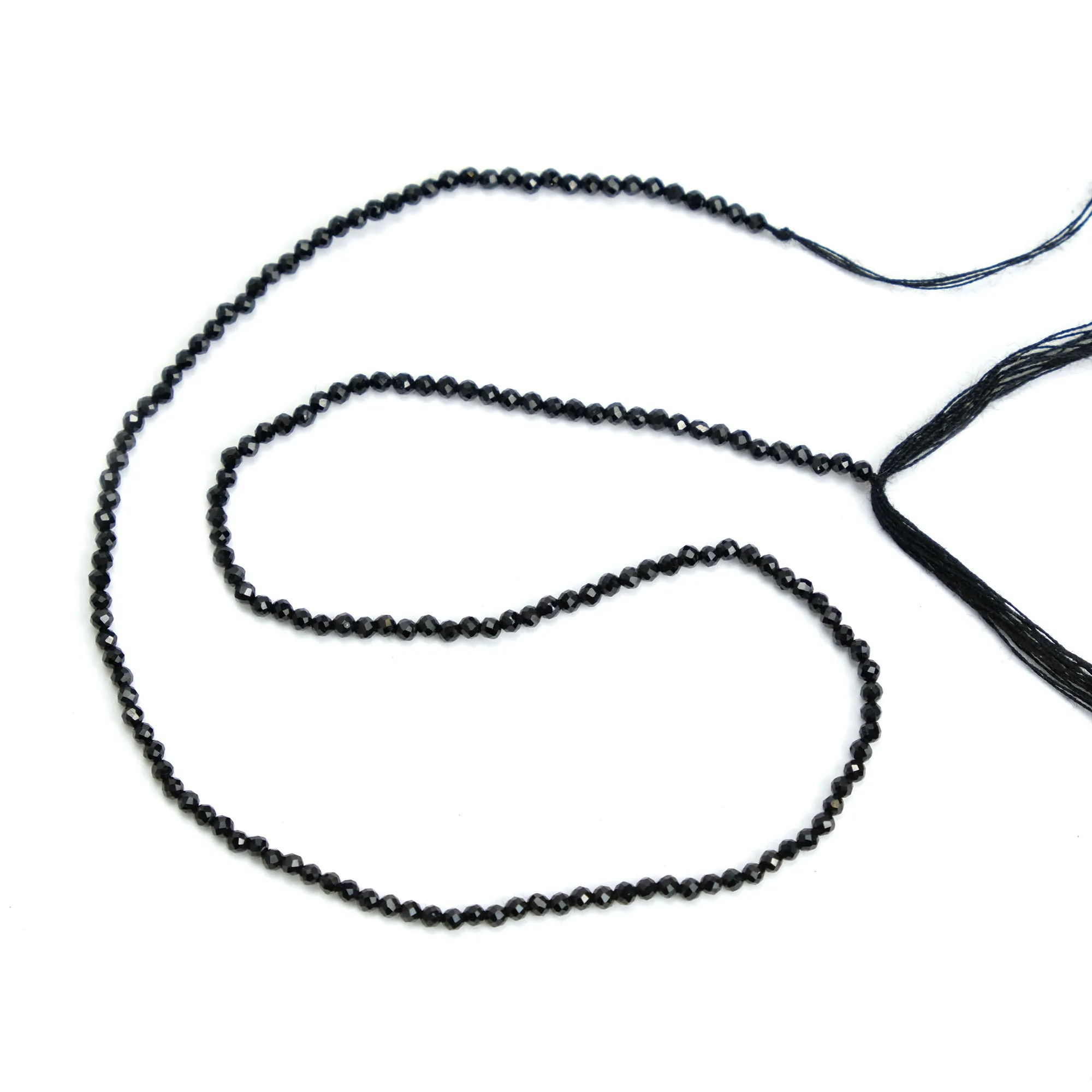 Black Spinel 2mm Faceted Rounds