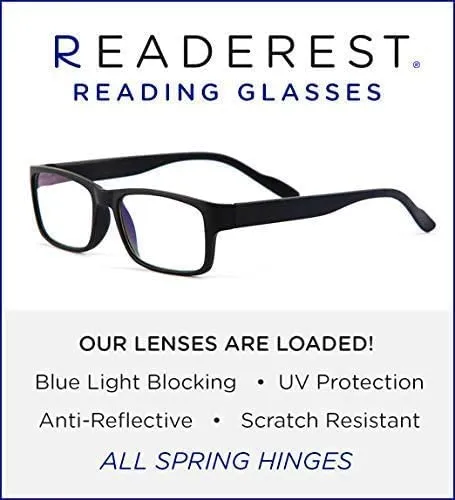 Blue-Light-Blocking-Reading-Glasses-Black-3-50-Magnification Anti Glare