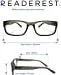Blue-Light-Blocking-Reading-Glasses-Charcoal-3-75-Magnification Anti Glare